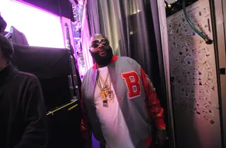 The Boss - Rick Ross backstage at 106 &amp; Park, May 2, 2012. (Photo: John Ricard/BET)