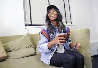 Glad to Be Here - Santigold in the green room at 106 &amp; Park, May 2, 2012. (Photo: John Ricard/BET)