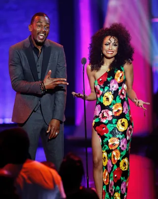 Who Will Win? - Bill Bellamy and Kat Graham roll out to announce the nominees for Best Male R&amp;B/Soul Artist. The anticipation was high! &nbsp; (Photo: Isaac Brekken/Getty Images for Centric)