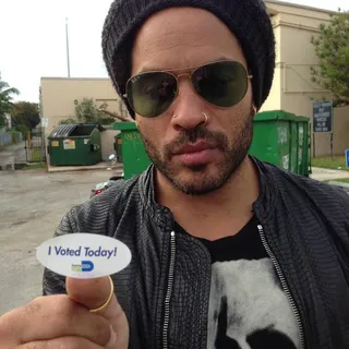 Lenny Kravitz (@LennyKravitz) - &quot;I voted. Go #vote&quot;  (Photo: Courtesy Instagram)