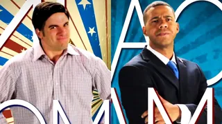 &quot;Epic Rap Battles Of History: Barack Obama vs. Mitt Romney&quot; (2012) - Obama and Romney leave it all on the floor in this epic showdown.&nbsp;(Photo: Epic Rap Battles of History)