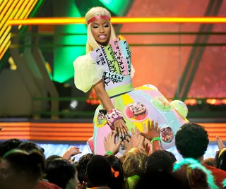 Choice Is Hers – March 31, 2012 - Nicki made a big splash with her young Barbz when she co-hosted this year’s Kid’s Choice Awards with Will Smith.(Photo: Kevork Djansezian/Getty Images)