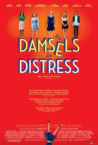 Damsels in Distress:&nbsp; April 6 - This Mean Girls meets Clueless group of style obsessed college girls school a new coed in the ways of helping people at their grungy university. Stars Megalyn Echikunwoke and Greta Gerwig.(Photo: Courtesy Sony Pictures)