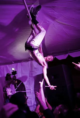 Machine Gun Kelly - Machine Gun Kelly took this raging thing too far this past January, when he was arrested at a Florida venue for reportedly brawling after a show.&nbsp;   (Photo: Landis/PictureGroup)