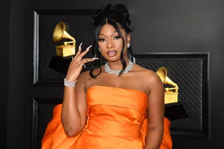Megan Thee Stallion served up old Hollywood glam with her up-do. The style framed her face perfectly! - (Photo: Getty Images