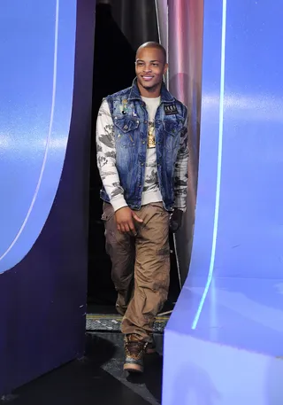 T.I in the Building - T.I. enters the set at 106 &amp; Park, September 17, 2012. (Photo: John Ricard / BET).