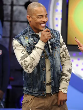 A Smiling T.I - T.I. at 106 &amp; Park, September 17, 2012. (Photo: John Ricard / BET).