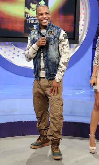 T.I's New Book - T.I. tells Rocsi Diaz his new book, "Trouble &amp; Triump" is a sequel to his first book at 106 &amp; Park, September 17, 2012. (Photo: John Ricard / BET).