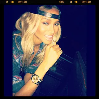 Ciara - “Caught N The Moment Last Night on the way 2 the Clurrb :)”&nbsp;  (Photo: Instagram)