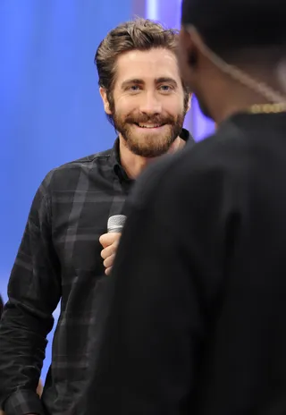Smile - Jake Gyllenhaal at 106 &amp; Park, September 14, 2012. (Photo: John Ricard / BET).