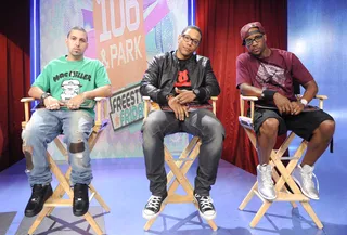 Judges Chillin' - Freestyle Friday Judges Termanology, Ian Holder and Master Ace at 106 &amp; Park, September 14, 2012. (Photo: John Ricard / BET).