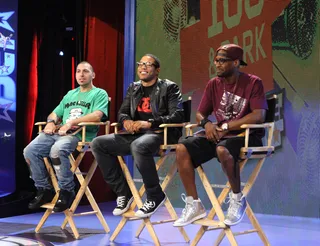 The Judges - Freestyle Friday Judge Termanology, Ian Holder and Master Ace at 106 &amp; Park, September 14, 2012. (Photo: John Ricard / BET).