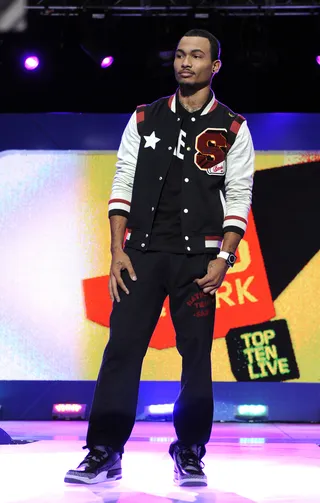 Swaggy - Fashion show at 106 &amp; Park, September 13, 2012. (Photo: John Ricard / BET)