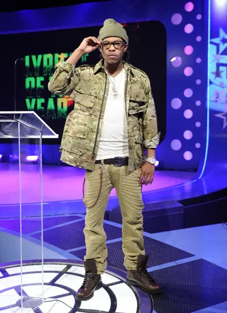 Salute - Cash Out at the BET Hip Hop Awards Nominations announcements at 106 &amp; Park, September 12, 2012. (Photo: John Ricard / BET)