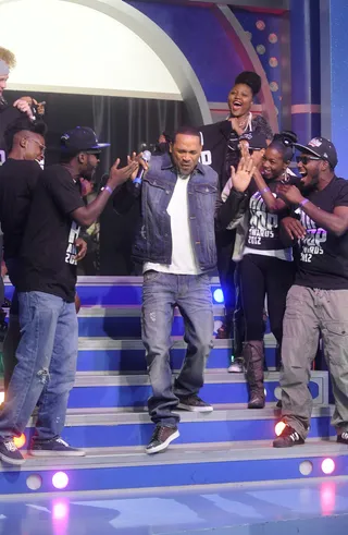Come On Down - : Mike Epps takes the stage at the BET Hip Hop Awards Nominations announcements at 106 &amp; Park, September 12, 2012. (Photo: John Ricard / BET)