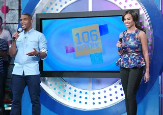 Such An Honor - Kevin Thompson and Angel Lenise at 106 &amp; Park, September 10, 2012. (Photo: John Ricard / BET)