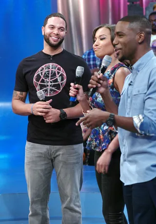 Yes - Deron Williams at 106 &amp; Park, September 10, 2012. (Photo: John Ricard / BET)