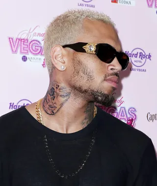 Chris Brown - Chris Brown got a lot of flack for the skull tattoo he got inked in 2012. He says it's a reference to the Mexican celebration the Day of the Dead, but social media was already convinced that it too closely resembled a battered woman, and it was still too close to his 2009 incident with&nbsp;Rihanna.(Photo: Judy Eddy/WENN.com)