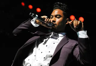 Miguel - Soulman Miguel's delicate crooning on the hook for Wale's hit ballad, "Lotus Flower Bomb," earned him nominations for Best Hip Hop Video and Reese's Perfect Combo Award (Best Collabo).  (Photo: C Brandon/Redferns via Getty Images)