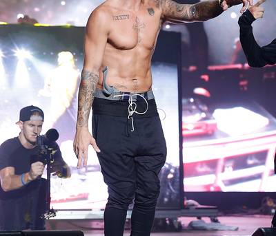 Justin Bieber - Justin Bieber headlined day two and had the crowd in an roar while performing a few skateboard tricks on stage and whipped his version of the &quot;nae-nae&quot; too.&nbsp;(Photo: John Lamparski/WireImage)