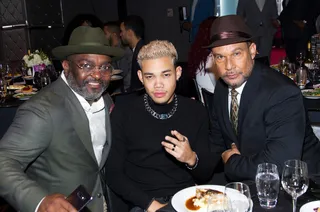 Actor Roshon Fegan with guests - (Photo: Gip III/Courtesy of the NAACP)
