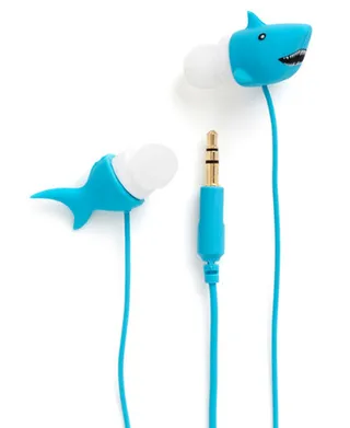 Decor Craft Inc. Shark Wit Earbuds - Dive into the ocean of jams waiting in your media player with this quirky set of earbuds. Just get ready for all the compliments you'll receive from bystanders.  (Photo: ModCloth)