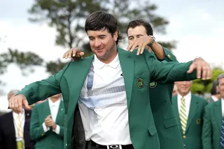 Bubba Watson Wins Second Masters - Bubba Watson shot a final-round 69 Sunday to win his second Masters title in three years in what was a Tiger Woods-less Masters Tournament this year. Watson has now won in 2012 and 2014. Woods missed the Masters due to continued recovering from the back surgery he had last month.&nbsp;(Photo: David J. Phillip/AP Photo)