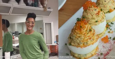 Carla Hall - Whether The Chew’s energetic host Hall is baking cookies, making split pea soup or hanging out with her friends, everything about her exudes love and passion. You can feel her energy just by looking at her pics.   (Photo: Carla Hall via Instagram)