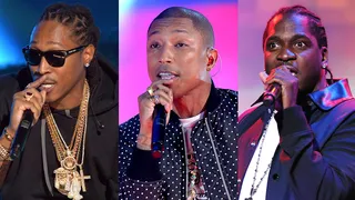 Future Feat. Pharrell, Pusha T &amp; Casino - "Move That Doh" - One of Future's&nbsp;seven nominations is for "Best Collabo," off the strength of his banging single, "Move That Doh," featuring Pharrell, Pusha T, and Casino.&nbsp;The unique mix of talent proved to have the right chemistry over Mike WiLL Made It's&nbsp;infectious production.(Photos from left: Rick Diamond/BET/Getty Images for BET, Mike Coppola/Getty Images, Vince Bucci/PictureGroup)