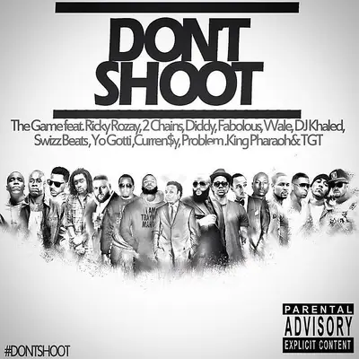 &quot;Don't Shoot,&quot; Game feat. Rick Ross, 2 Chainz, Diddy, Fabolous, Wale, DJ Khaled, Swizz Beatz, Yo Gotti, Curren$y, Problem, King Pharaoh and TGT - Game united a few of his boyz from da hood, including Rick Ross,&nbsp;Diddy, Yo Gotti&nbsp;and 2 Chainz, to protest the murder of Michael Brown in Ferguson, Missouri, on the track &quot;Don't Shoot.&quot;Taking a stand against police brutality, proceeds from &quot;Don't Shoot,&quot; which is available on iTunes, will be donated to The Michael Brown Memorial Fund.&nbsp;&nbsp;Read on for a look at more classic music ensembles that featured artists coming together for great causes. — Michael Harris (@IceBlueVA)(Photo: The Game/Justice For Mike Brown charity)