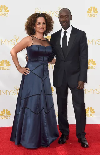 Bridgid Coulter and&nbsp;Don Cheadle - Doesn’t the Hollywood couple make a stylish pair in coordinating navy and black?(Photo: Frazer Harrison/Getty Images)