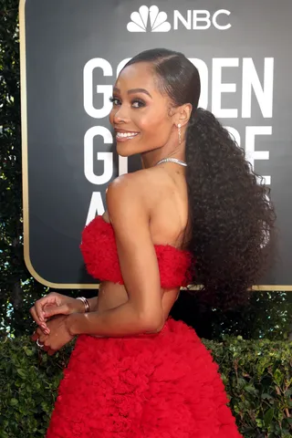 Zuri Hall slayed her sleek wavy ponytail. - (Photo: Getty Images)