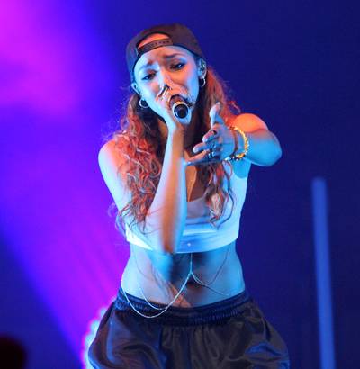 Tinashe - Tinashe&nbsp;has paid homage to&nbsp;Aaliyah&nbsp;in many of her interviews and her tomboy swag comes from the &quot;Back &amp; Forth&quot; singer's arsenal. Tinashe has also been known to rock her hair covering one eye too, to pay tribute to her idol. &nbsp;&nbsp;(Photo:&nbsp;Cassy Athena / London Ent/Splash News)