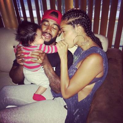 Omarion, @1Omarion - Family comes first for Omarion, so seeing him hug, kiss and cuddle with his lady, Apryl, and baby boy, Megaa, puts the love in Love &amp; Hip Hop Hollywood.  (Photo: Omarion via Instagram)