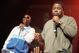 The Human Beatbox - Doug E. Fresh was one of the pioneers of the beatbox as he created early instrumentals with his mouth for MCs to kick rhymes over. The Harlem representer paved the way for early vocal percussionists like Biz Markie, The Roots' Rahzel, and the late Darren "Buffy" Robinson of The Fat Boys&nbsp;and beatbox competitions are now held all over the world.&nbsp;&nbsp;(Photo: Scott Gries/Getty Images)