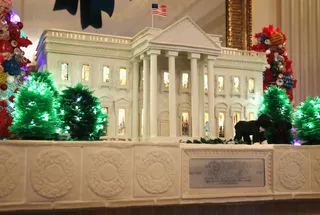 Good Enough to Eat - The White House chefs created this gingerbread house displayed in the State Dining Room of the White House.(Photo: Alex Wong/Getty Images)