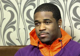 Fergin' Out! - A$AP Ferg being tell us which songs on A$AP Mob's last mixtape he wish he would have been featured on backstage at 106.&nbsp;(Photo: Bennett Raglin / Getty Images for BET)