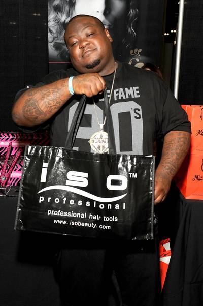 Bad Lucc Has Good Luck - Los Angeles rapper Bad Lucc of the rap group Dubb Union had some good luck getting in on the goods at the gifting suite. The spitta gladly holds up a swag bag from Iso Professional Hair Tools.&nbsp;(Photo: Angela Weiss/BET/Getty Images for BET)