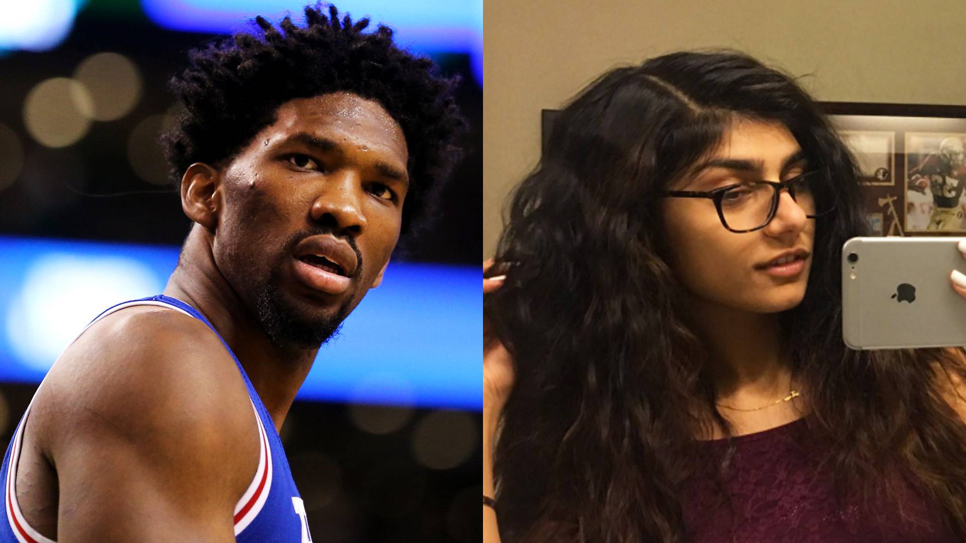 1920px x 1080px - Look: Sixers' Joel Embiid Slammed Porn Star Mia Khalifa With a Vicious  Clapback for Mocking His Photo With Meek Mill | News | BET