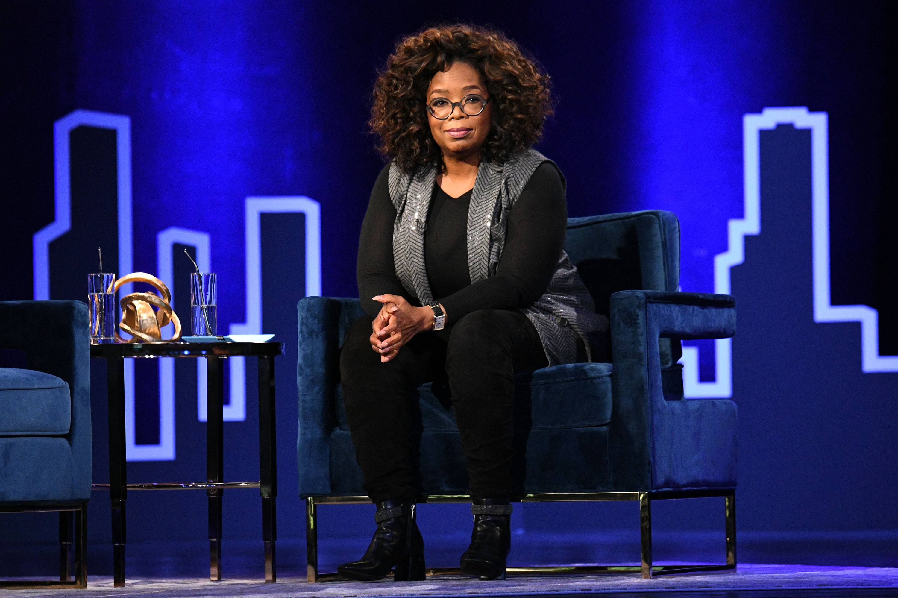 NEW YORK, NEW YORK - FEBRUARY 05: Oprah Winfrey speaks onstage during Oprah's SuperSoul Conversations at PlayStation Theater on February 05, 2019 in New York City. (Photo by Bryan Bedder/Getty Images for THR)