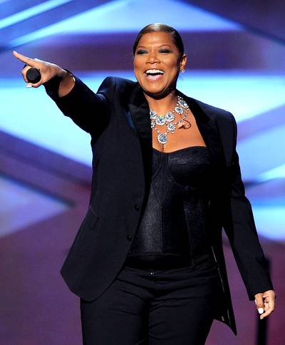 The People's Choice &nbsp;January 5, 2011 - After hosting last year's BET Awards, Latifah went on to host the 2011 People's Choice Awards at the Nokia Theatre in Los Angeles.&nbsp;(Photo: Kevin Winter/Getty Images)