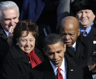 Rep. John Lewis With Barack Obama On His Innaguration Day - Rep. John Lewis next to Barack Obama during his first Innaguration Day at the U.S. Capitol on January 20, 2009.