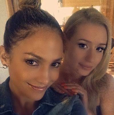 Jennifer Lopez, @jlo - Nothing more has to be said about J. Lo and Iggy Azalea sharing a photo besides the caption, &quot;Me and Iggy #doublebubbletrouble,&quot; that the actress provided.   (Photo: Jennifer Lopez via Instagram)