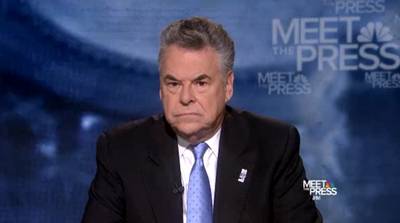 &quot;Nothing Off the Table&quot; - Rep. Peter King (R-New York) does not share Durbin's views. ?ISIS is a direct threat to the United States of America. We can?t wait for Maliki or the Iraqi parliament to fight ISIS. Every day that goes by ISIS builds up this caliphate,&quot; he said on Meet the Press. &quot;They are more powerful now than al Qaeda was on 9/11. Dick Durbin says we?re not going to do this, not going to do that. I want to hear what he says when they attack us in the United States. I lost hundreds of constituents on 9/11. I never want to do that again.?   (Photo: Meet the Press via NBC)