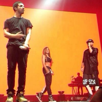 Tinashe, @tinashenow - Drake remixed her song &quot;2 On,&quot; so it was only right that Tinashe perform with the rap titan at his OVO Fest. Oh, and take notes because she's got next.&nbsp;  (Photo: Tinashe via Instagram)