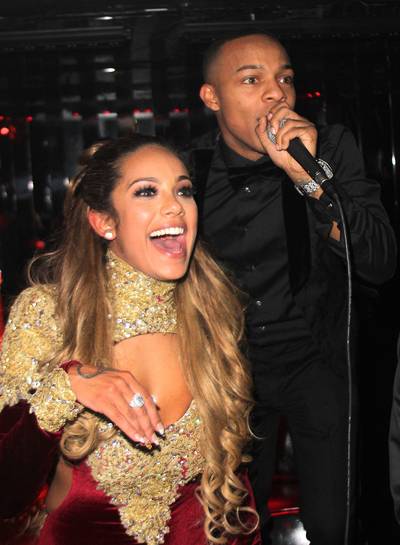 Erica Mena Celebrates Birthday&nbsp; - Shad Moss (Bow Wow) and fiancee Erica Mena celebrated her birthday in New York City last night. Mena was wearing a red velvet dress, had a giant red cake and got kisses from her man as she and friends celebrated. Sounds like the ideal birthday.&nbsp; &nbsp;(Photo: We Dem Boyz/Splash News)