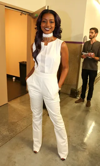 Justine Skye  - Justine Skye dazzles in all white for the occasion. (Photo: Johnny Nunez/BET/Getty Images for BET)