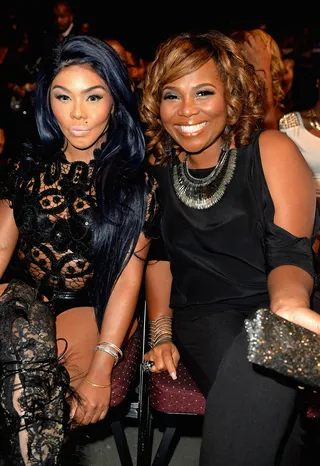 Lil' Kim and Mona Scott-Young  - Lil' Kim and Mona Scott-Young shine bright. (Photo: Earl Gibson/BET/Getty Images for BET)