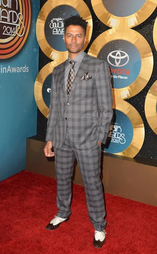 Eric Benet  - Eric Benet switches it up with a plaid gray suit.   (Photo: Earl Gibson/BET/Getty Images for BET)
