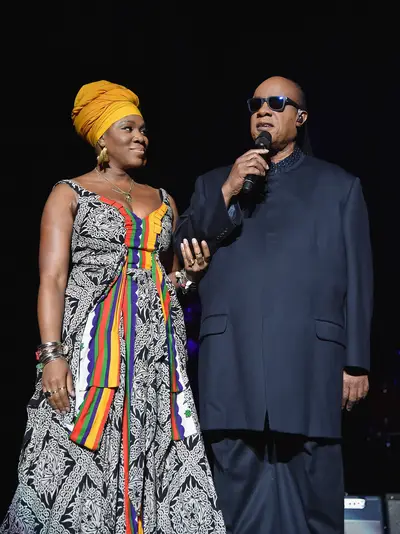 Music Magic - Singer-songwriters India.Arie&nbsp;and Stevie Wonder perform on the first night of his Songs in the Key of Life Tour at Madison Square Garden in the Big Apple.(Photo: Mike Coppola/Getty Images)